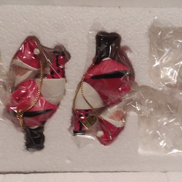 Santa Ornaments Set of 5 NIB - Picture 7 of 12
